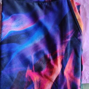 Vibrant Multicolor Abstract Leggings,L Tall,New